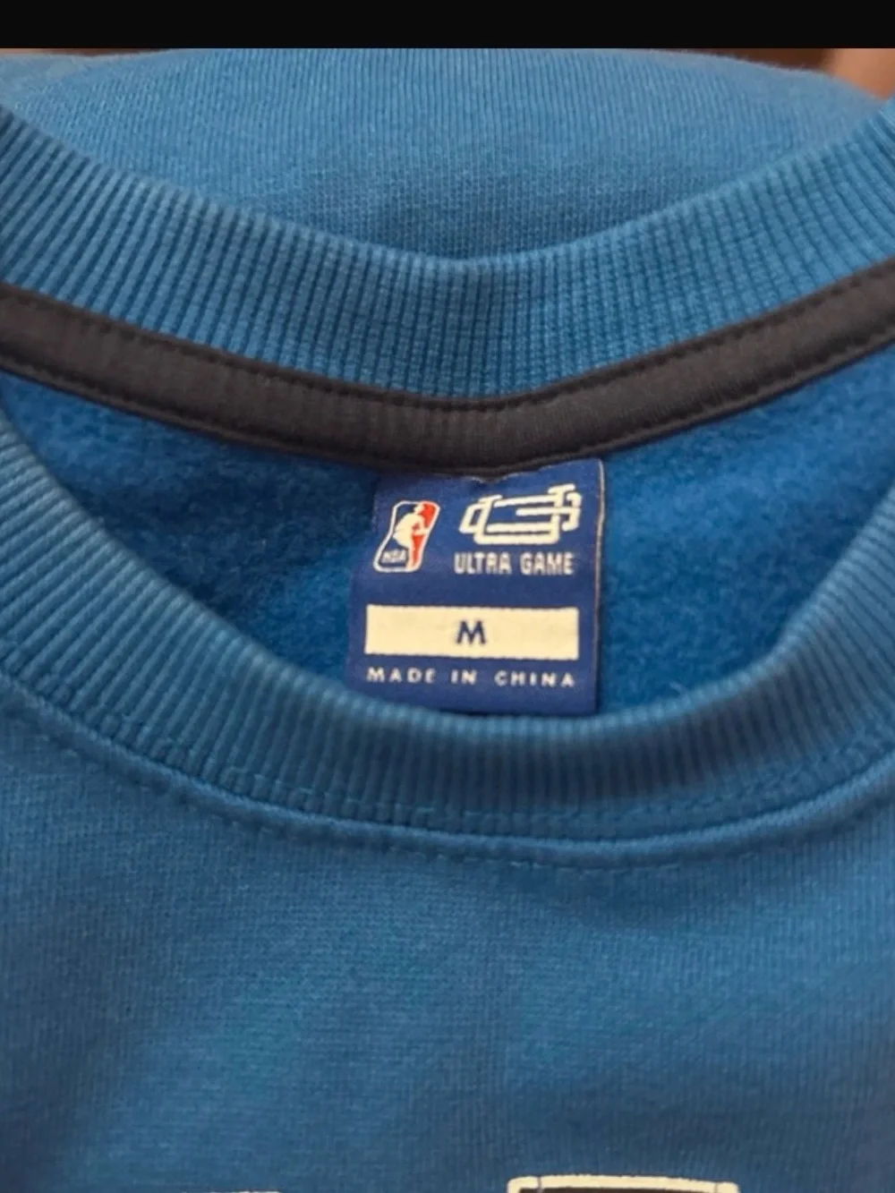 NBA Dallas Mavericks Crewneck Sweatshirt - Royal Blue with Black & White Logo